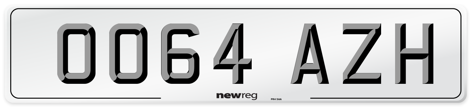 OO64 AZH Number Plate from New Reg
